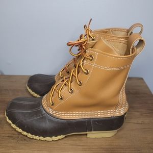 L.L Bean The Original Bean Boots Brown Duck Boot 8" Sz 8 Rain Boots